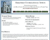 Belleville Church website snapshot