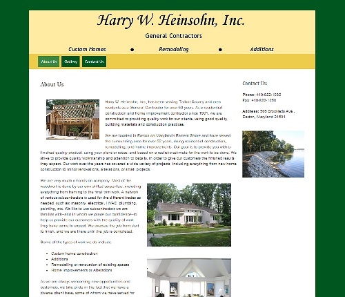Harry W. Heinsohn, Inc. Website