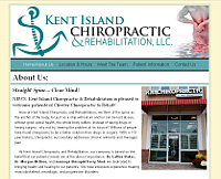 Kent Island Chiropractor website snapshot