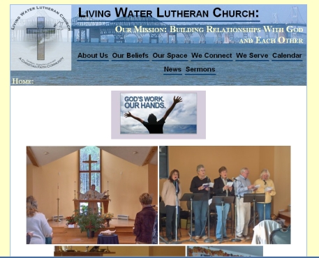 Living Water Lutheran website snapshot