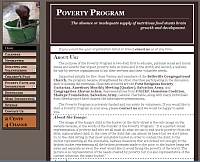 Poverty Program website snapshot