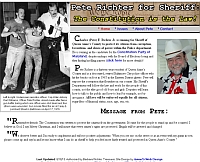 Pete Richter for Sheriff website snapshot