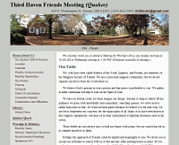 Third Haven Friends Meeting website snapshot