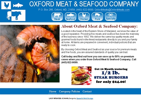 OxfordMeats.com website snapshot